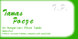 tamas pocze business card
